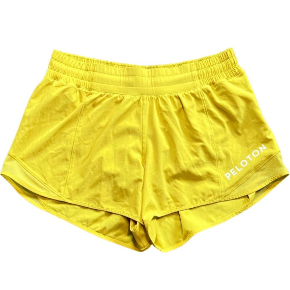 Peloton Lululemon Hotty Hot Short II 4" Soleil Yellow Size 8 W7AWBT